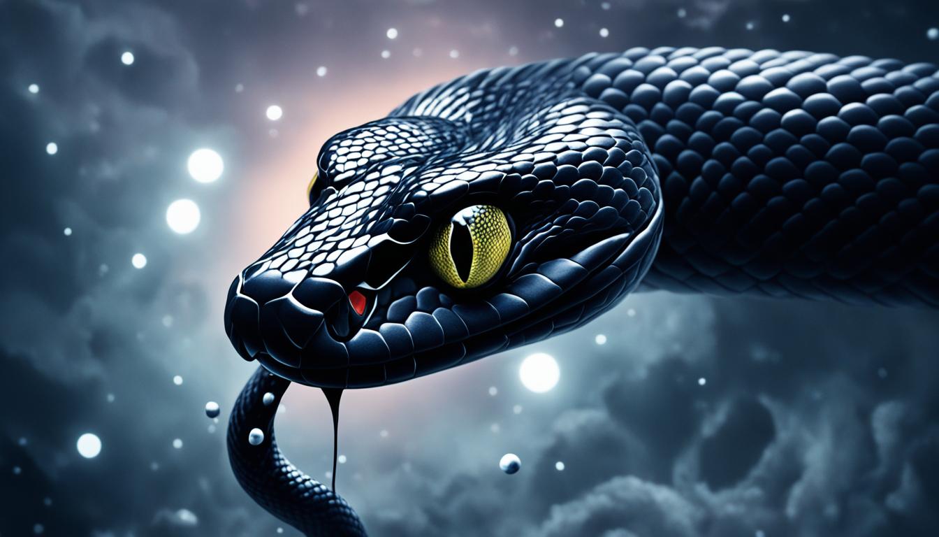 dreaming of a black snake running away